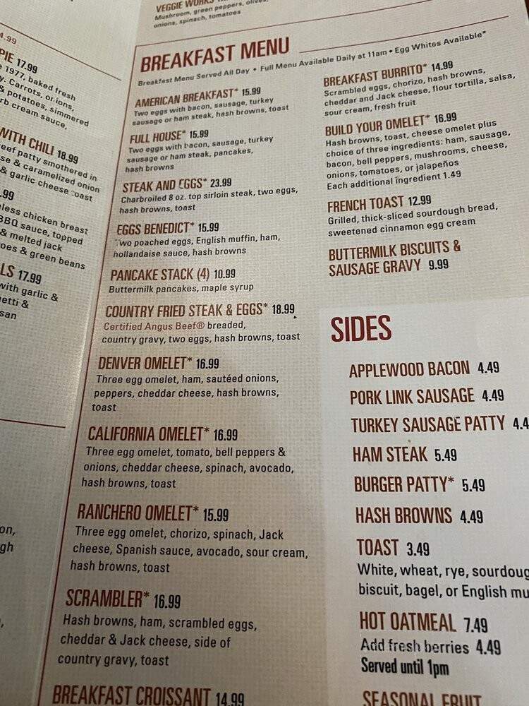 Claim Jumper - Laughlin, NV menu_pic