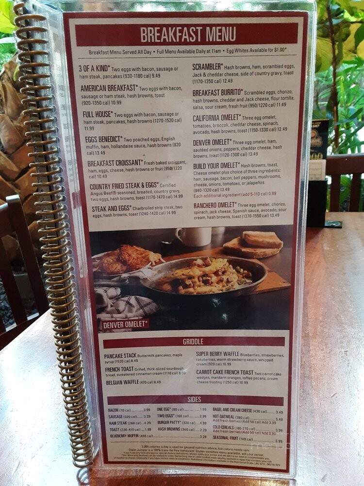 Claim Jumper - Laughlin, NV menu_pic