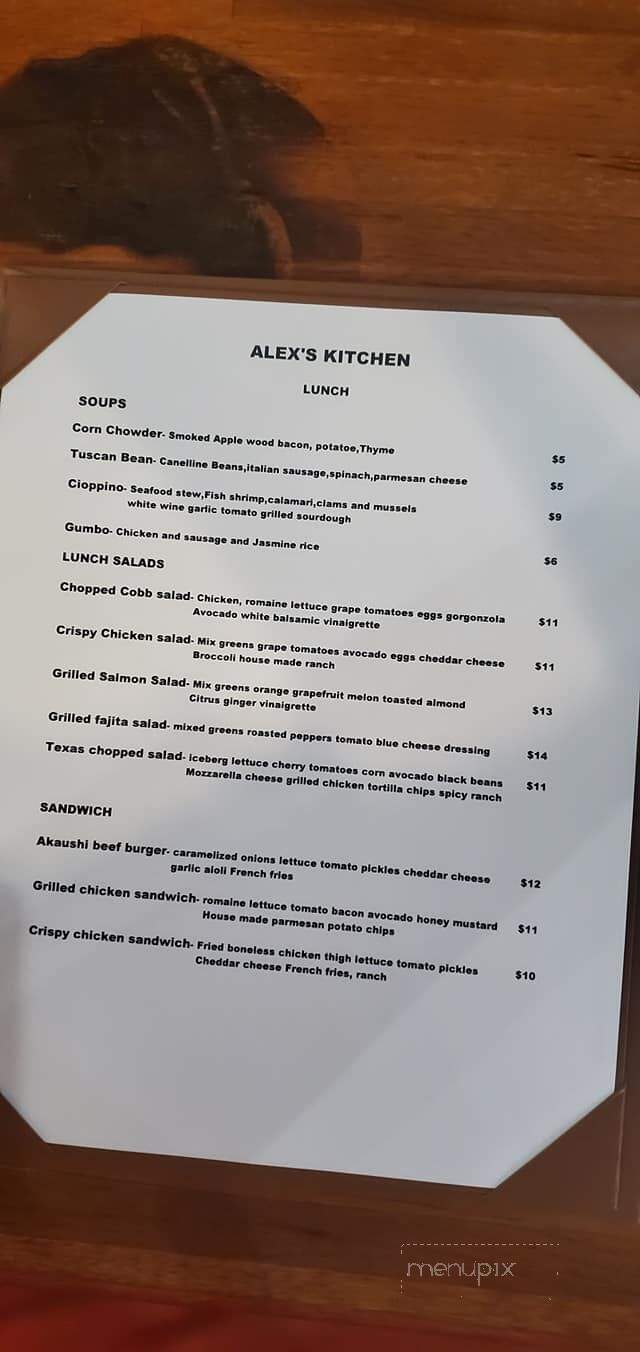 Alex's Kitchen - Missouri City, TX menu_pic