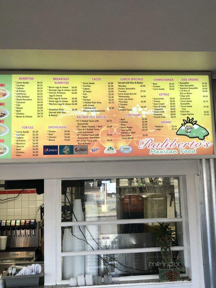 Ralibertos - Arvada, CO menu_pic