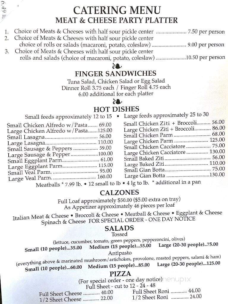 North End Deli - Plainville, MA menu_pic