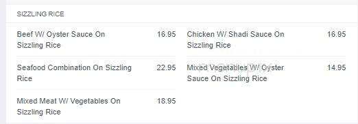 Golden Rice Bowl Restaurant - Edmonton, AB menu_pic