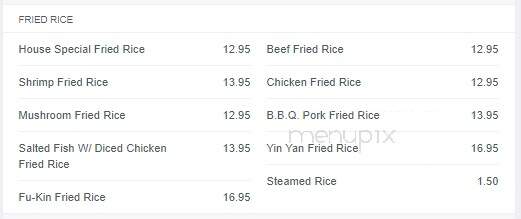 Golden Rice Bowl Restaurant - Edmonton, AB menu_pic