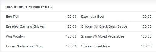 Golden Rice Bowl Restaurant - Edmonton, AB menu_pic