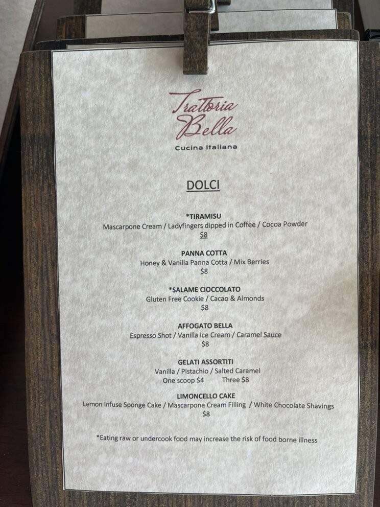 Trattoria Bella Cucina Italiana - Palm Bay, FL menu_pic
