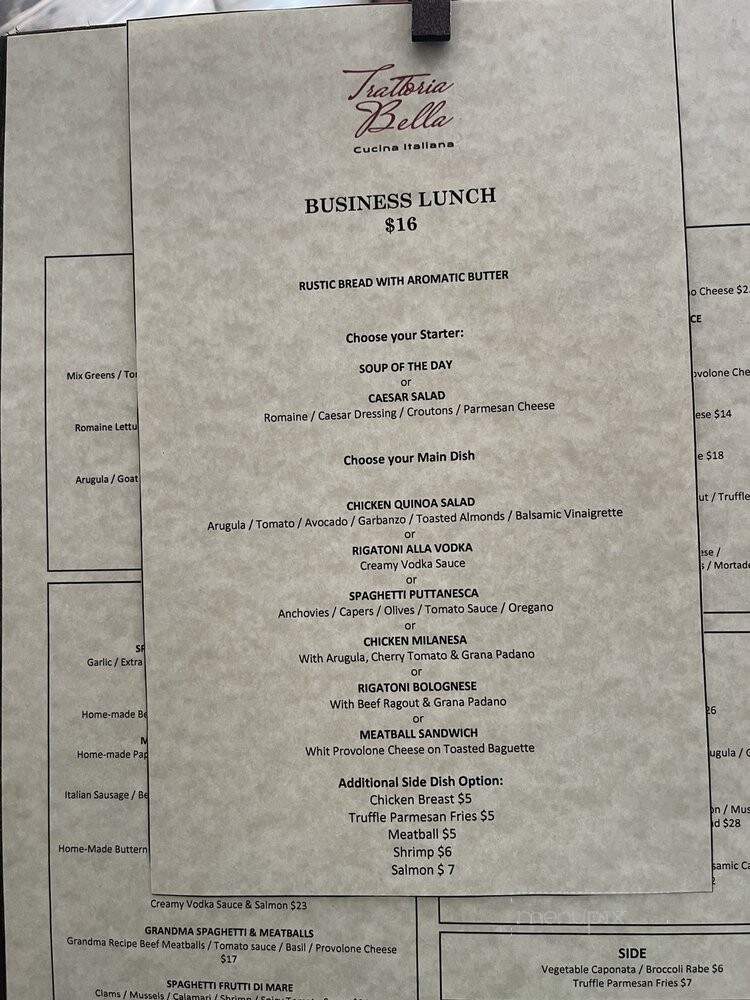 Trattoria Bella Cucina Italiana - Palm Bay, FL menu_pic