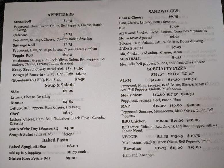 Bob's Hometown Pizza - Noel, MO menu_pic