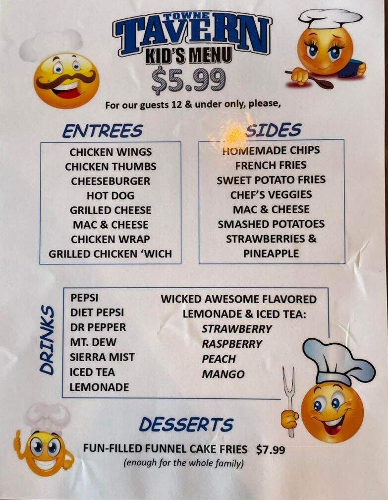 Towne Tavern York - York, SC menu_pic