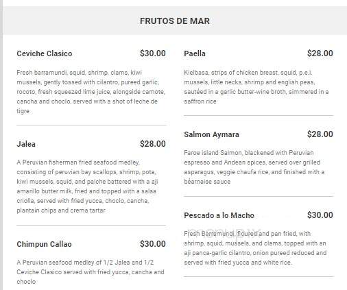 Los Andes Restaurant - Providence, RI menu_pic