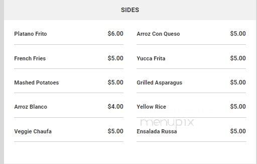 Los Andes Restaurant - Providence, RI menu_pic