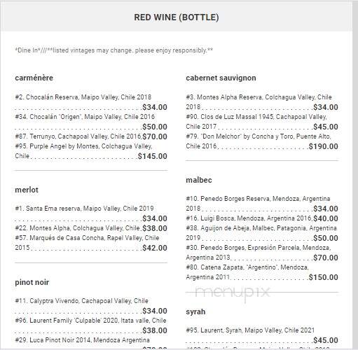 Los Andes Restaurant - Providence, RI menu_pic