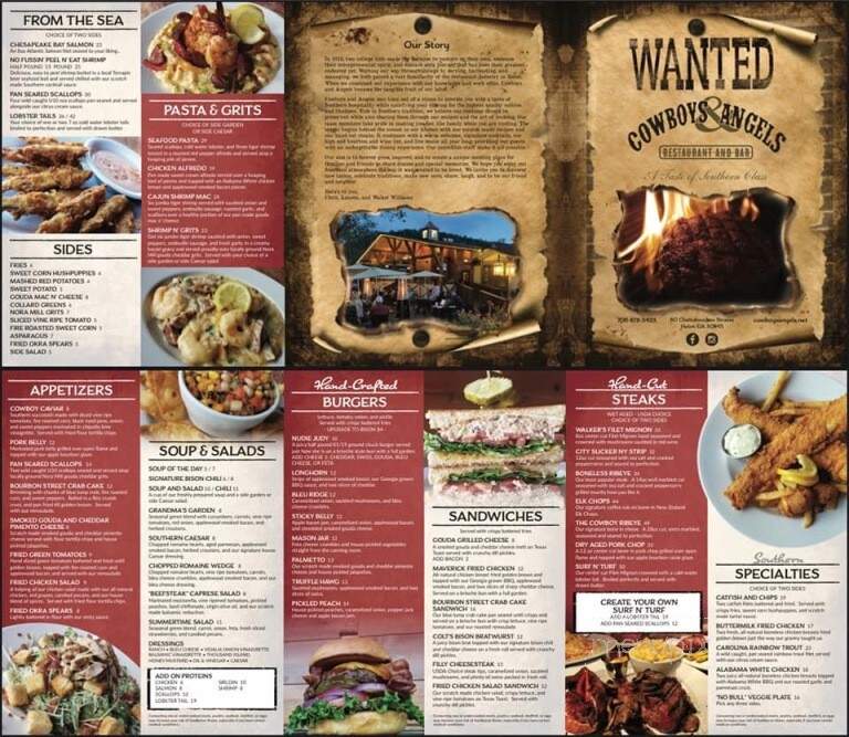 Cowboys & Angels - Helen, GA menu_pic