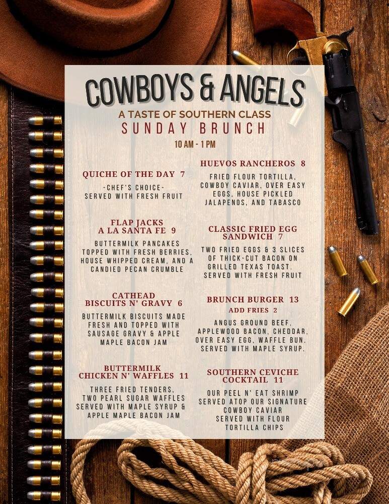 Cowboys & Angels - Helen, GA menu_pic