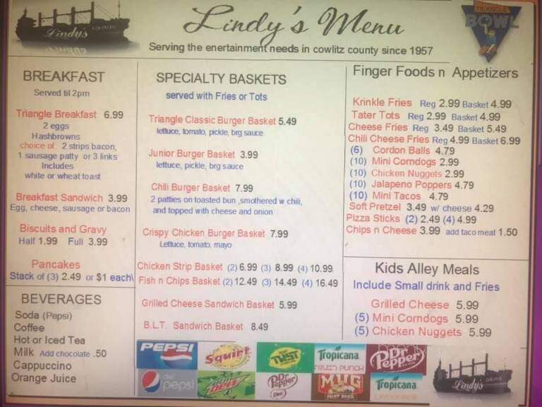 Triangle Bowl - Longview, WA menu_pic