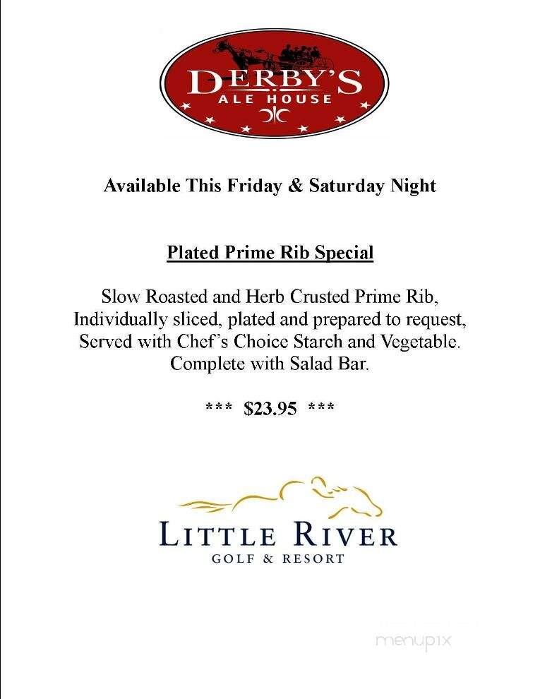 Little River Resort & Golf - Carthage, NC menu_pic