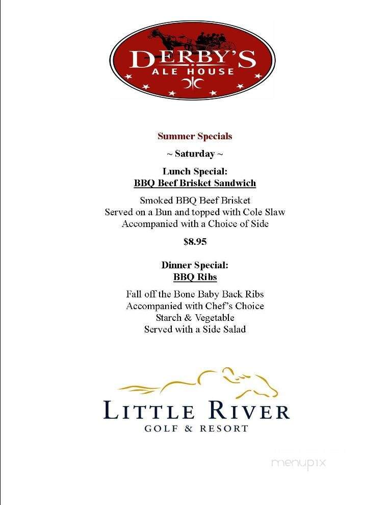 Little River Resort & Golf - Carthage, NC menu_pic