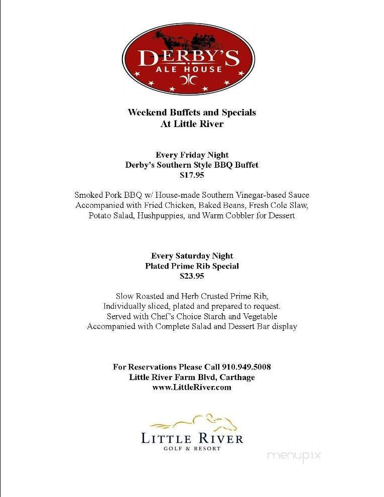 Little River Resort & Golf - Carthage, NC menu_pic