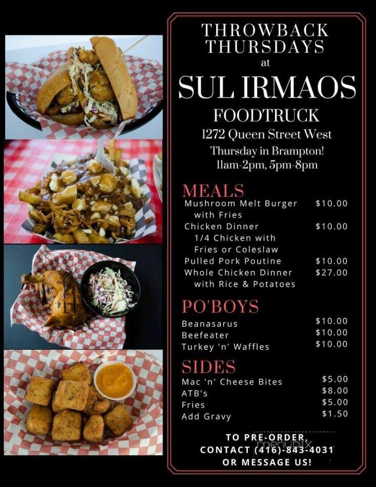 Sul Irmaos Smokehouse - Brampton, ON menu_pic