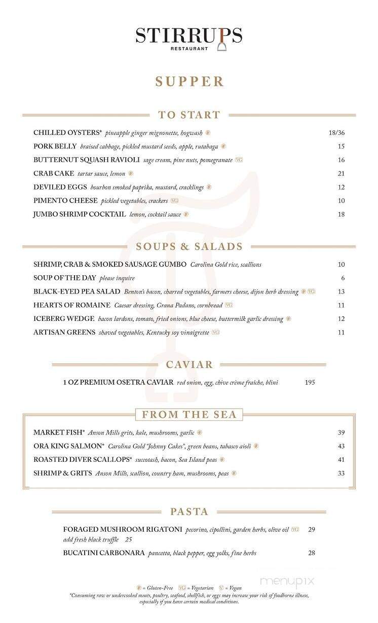 Stirrups - Ocala, FL menu_pic