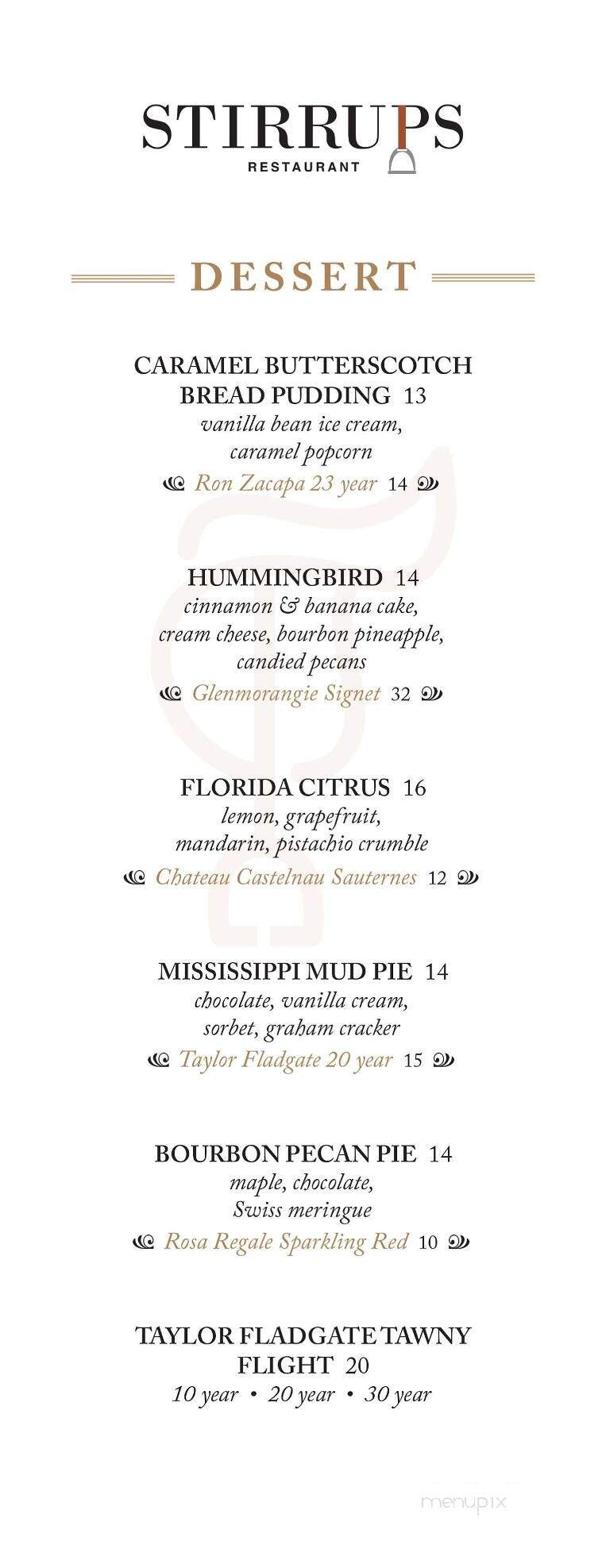 Stirrups - Ocala, FL menu_pic