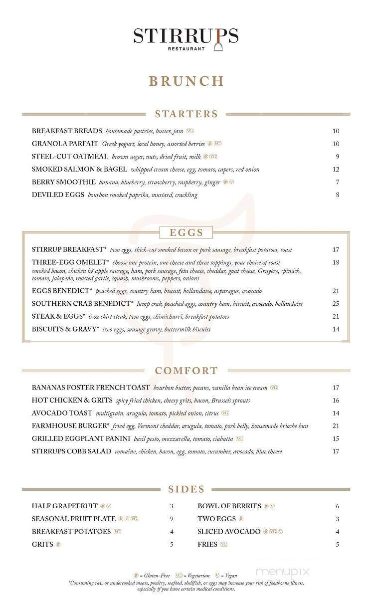 Stirrups - Ocala, FL menu_pic