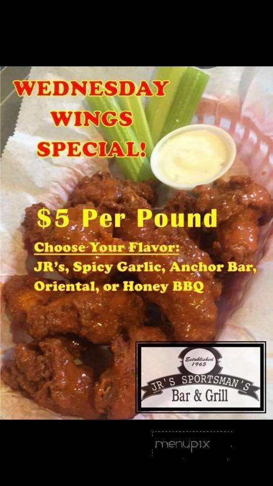 J R's Sportsman's Bar & Grill - Waupaca, WI menu_pic