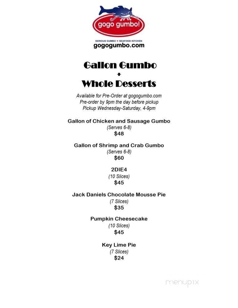 Gogo Gumbo! - Boyd, TX menu_pic