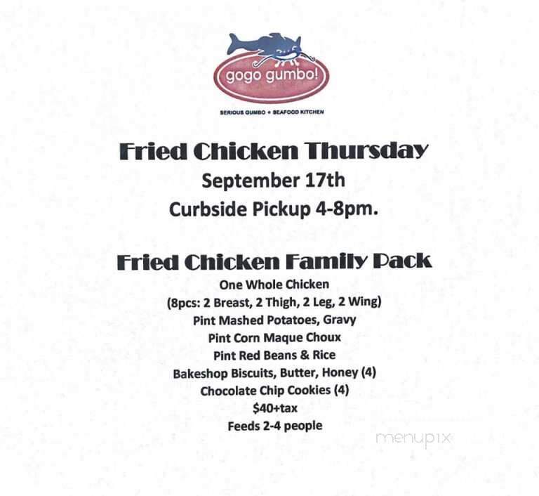 Gogo Gumbo! - Boyd, TX menu_pic