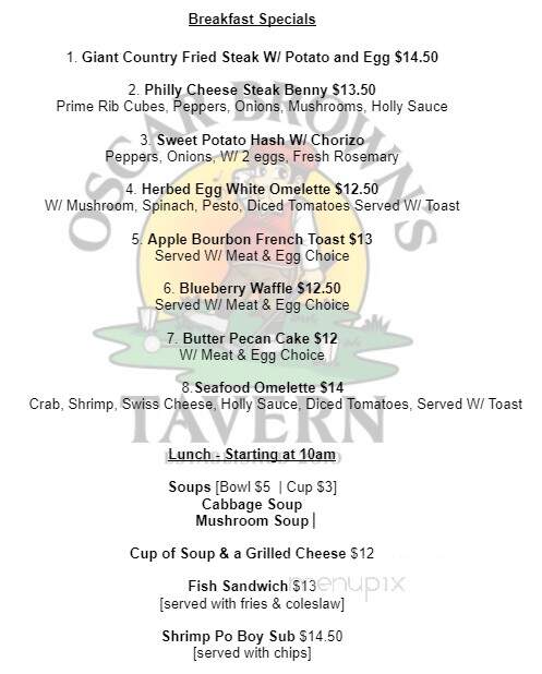 Oscar Brown's Tavern - Coldwater, MI menu_pic