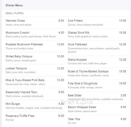 Cellar - Geneseo, IL menu_pic