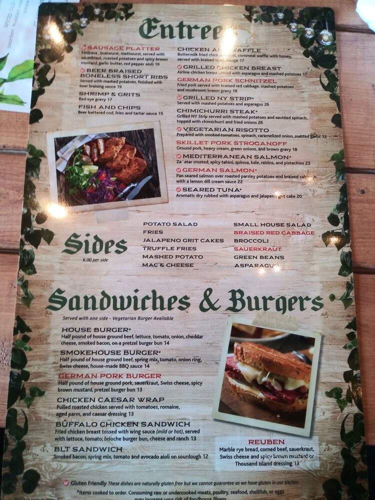 Der Biergarten - Cary, NC menu_pic