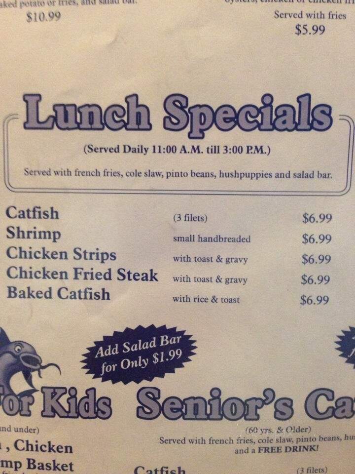 David Beard's Catfish and Seafood - Idabel, OK menu_pic