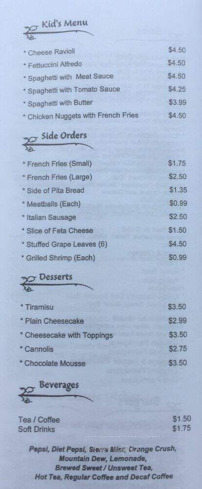 Italian Garden - Chester, SC menu_pic