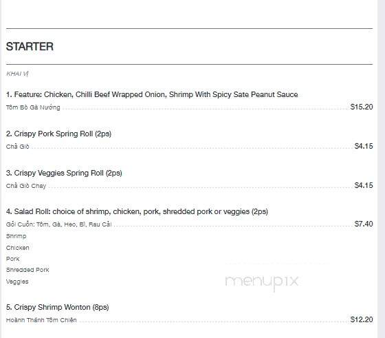 Tayo Vietnamese Restaurant - Grande Prairie, AB menu_pic