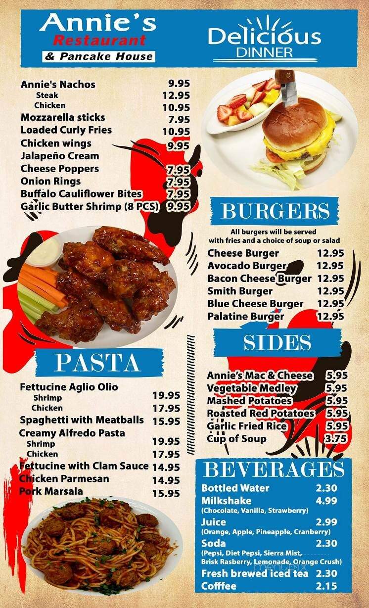 Annie's Restaurant & Pancake House - Palatine, IL menu_pic