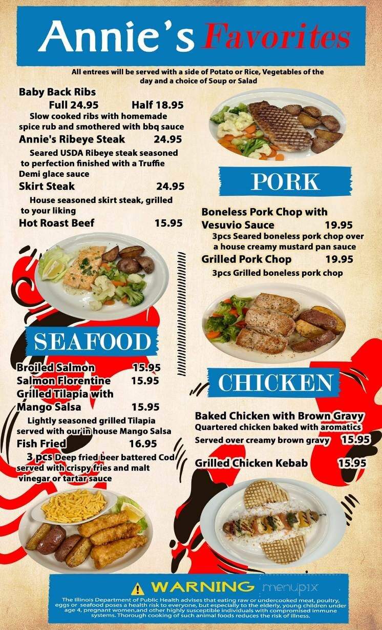 Annie's Restaurant & Pancake House - Palatine, IL menu_pic