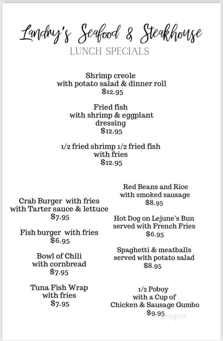Landry's Seafood Of Jeanerette - Jeanerette, LA menu_pic