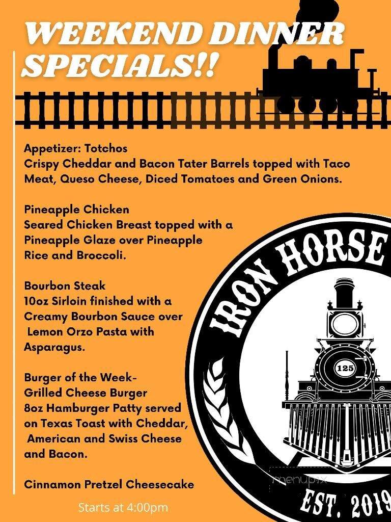 Iron Horse Brews - Sherwood, OH menu_pic