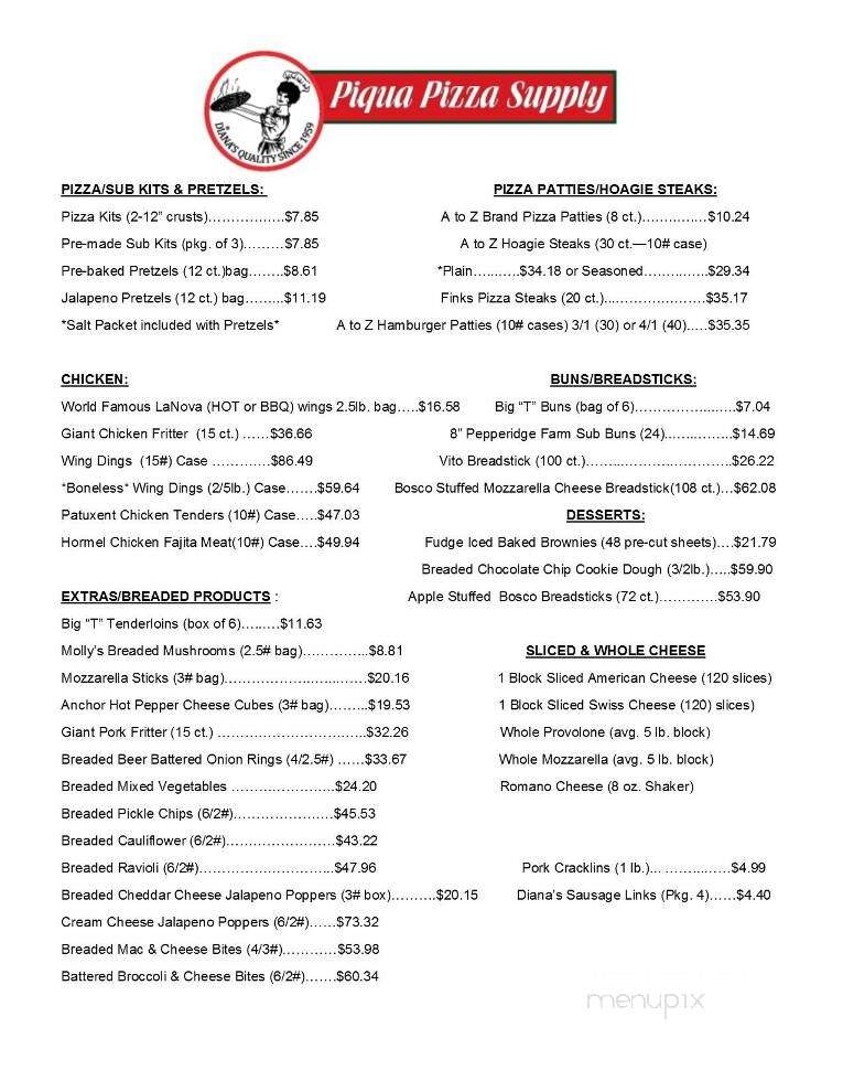 Piqua Pizza Supply Co - Piqua, OH menu_pic