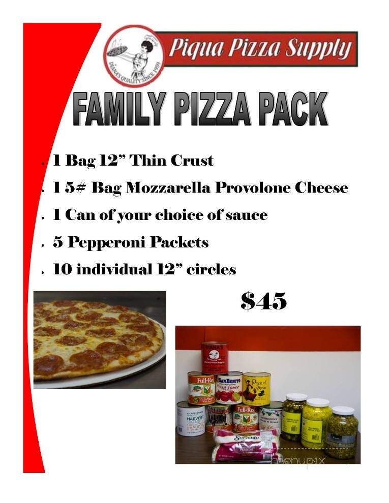 Piqua Pizza Supply Co - Piqua, OH menu_pic