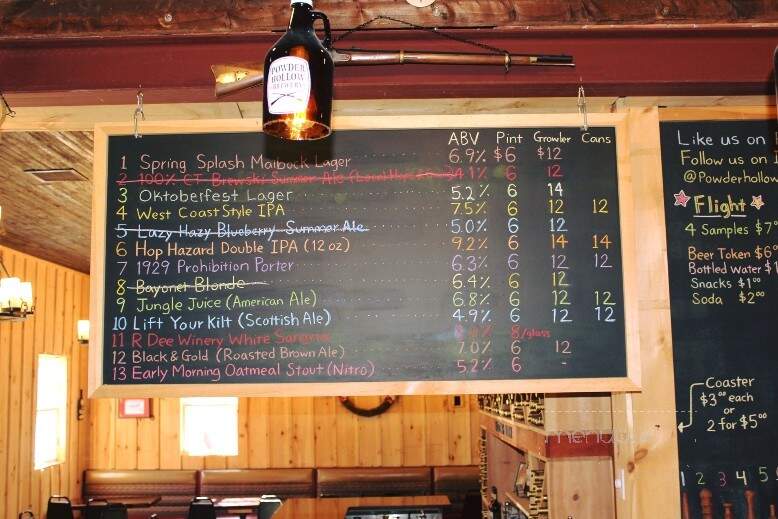 Powder Hollow Brewery - Enfield, CT menu_pic