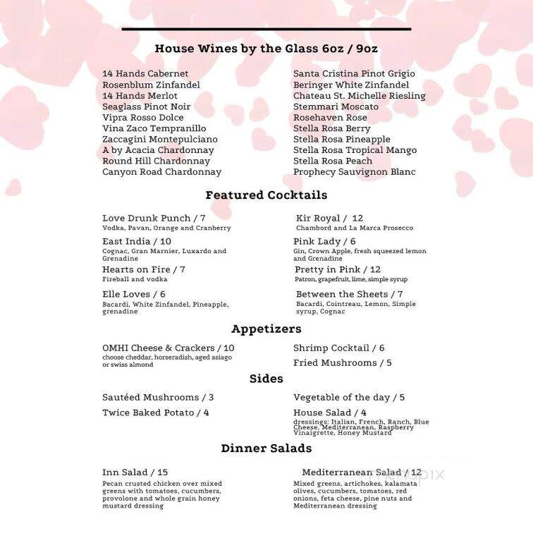 Old Market House Inn - Zanesville, OH menu_pic