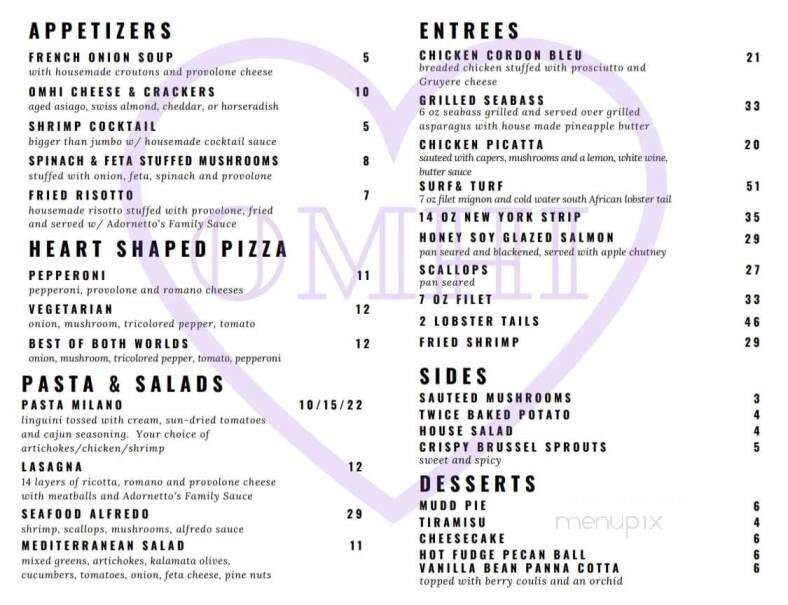 Old Market House Inn - Zanesville, OH menu_pic