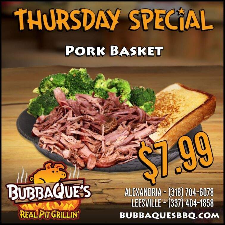 Bubbaques - Leesville, LA menu_pic