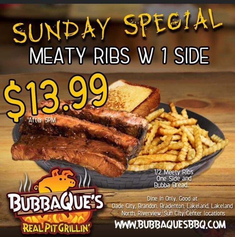Bubbaques - Leesville, LA menu_pic