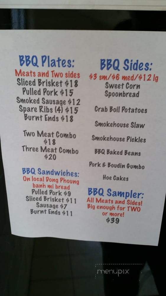 NOLA Smokehouse - New Orleans, LA menu_pic