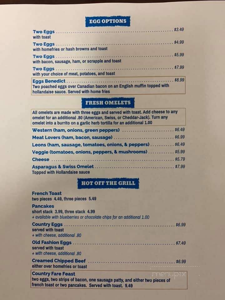 Country Fare Restaurant - Myerstown, PA menu_pic