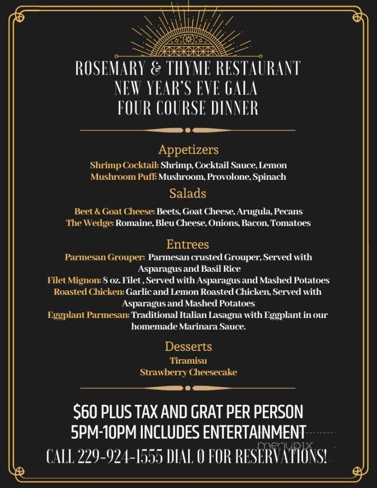 Windsor Hotel - Americus, GA menu_pic