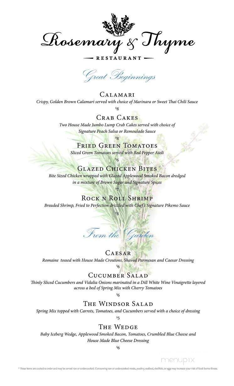 Windsor Hotel - Americus, GA menu_pic