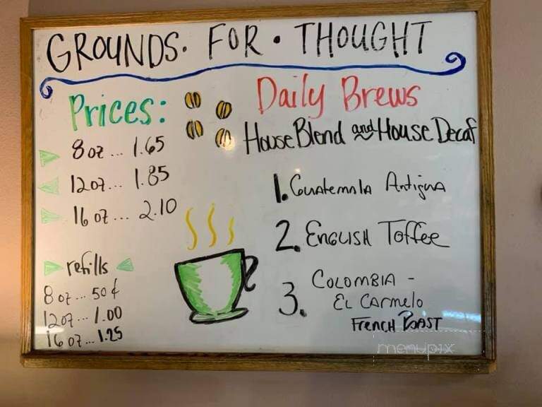 Grounds For Thought Coffee - Bowling Green, OH menu_pic